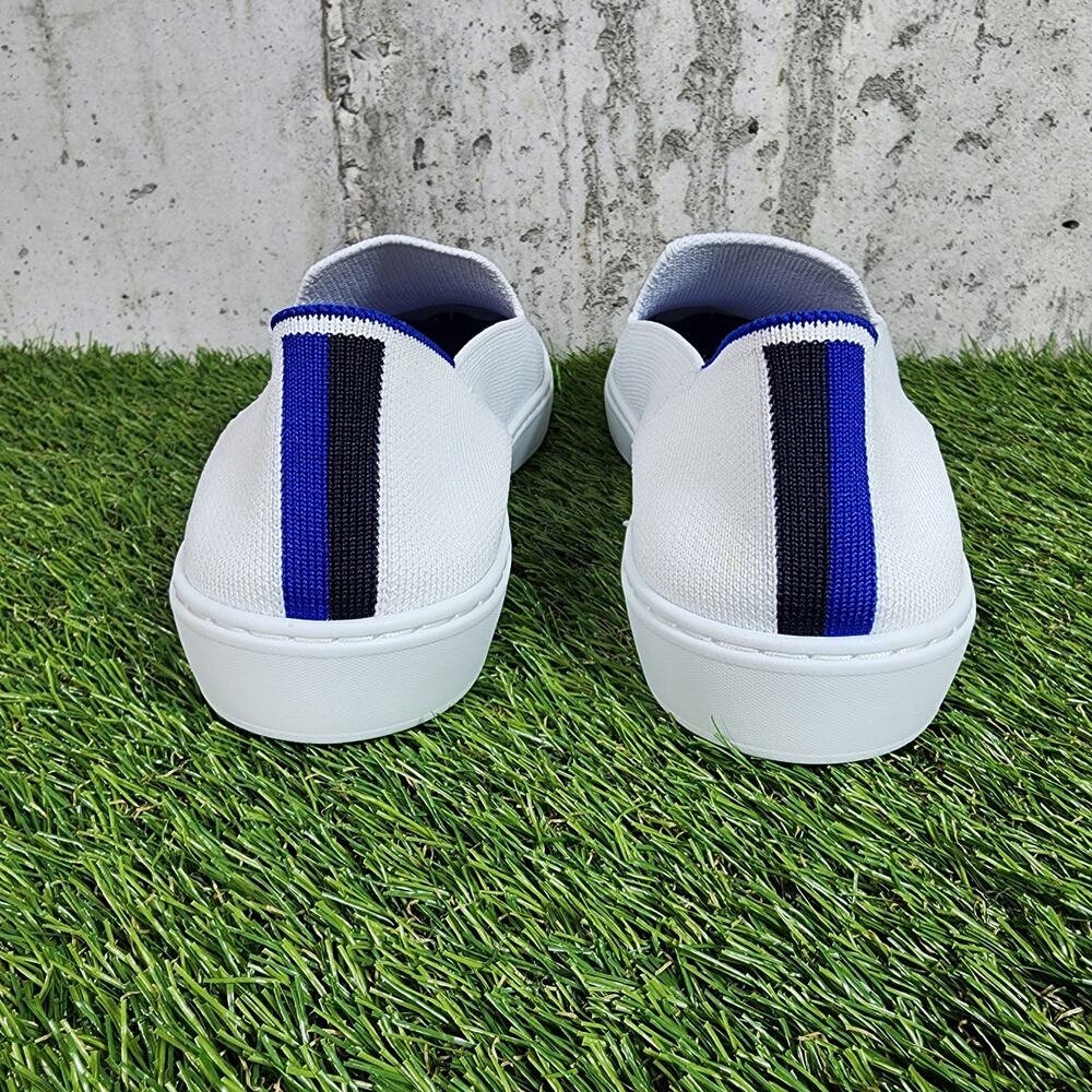 Rothy’s The Original Slip On Sneakers Women’s Size 9 White Blue - Picture 5 of 5